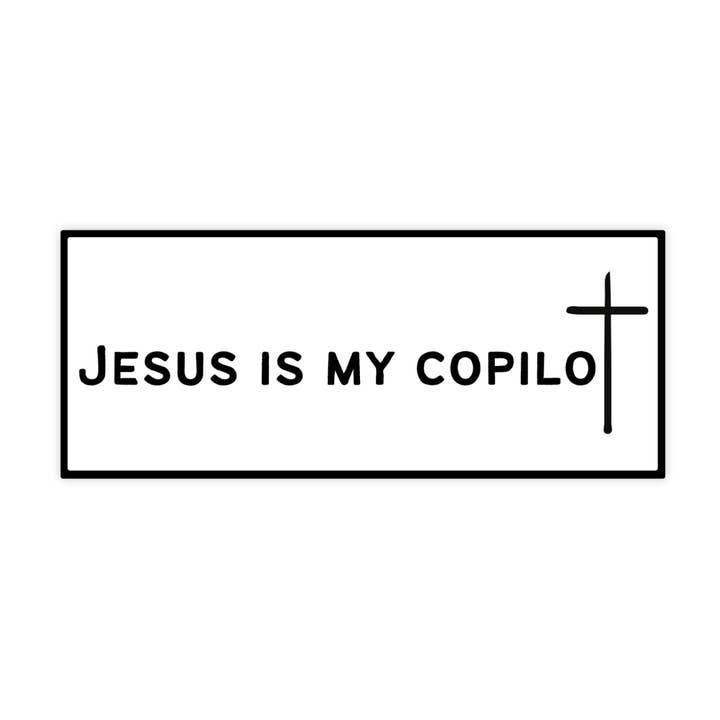 Pegatina Jesus Is My Copilot Divine Faith, vinilo impermeable S para venta al por mayor de Sticker Bull
