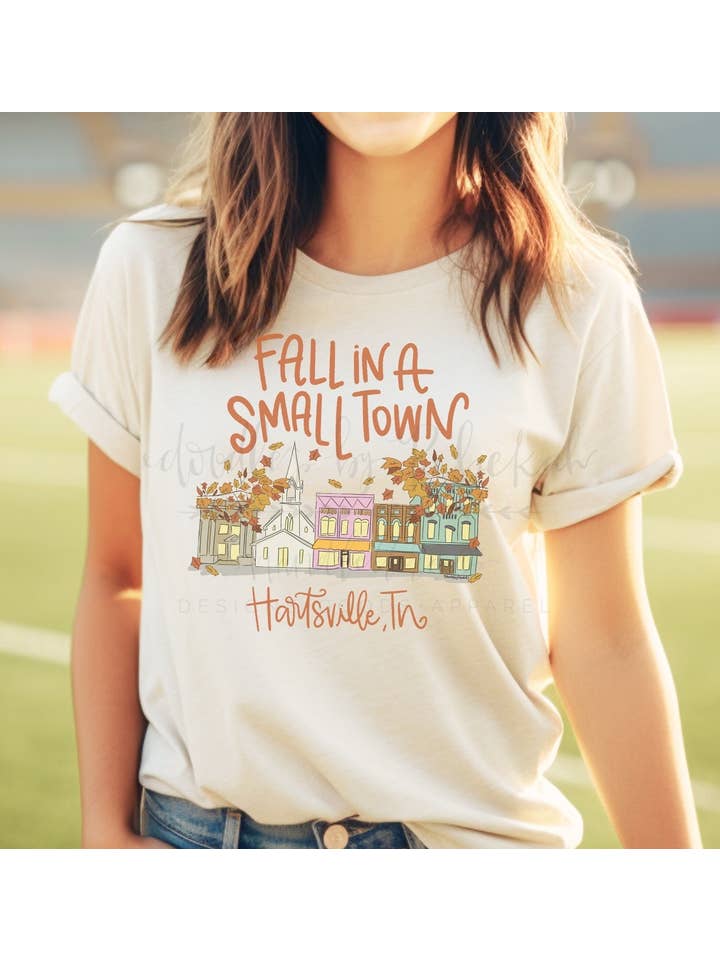 Doodles By Rebekah - Wholesale T-Shirt (Graphic) - Women's - Fall In A Small Town (Custom)