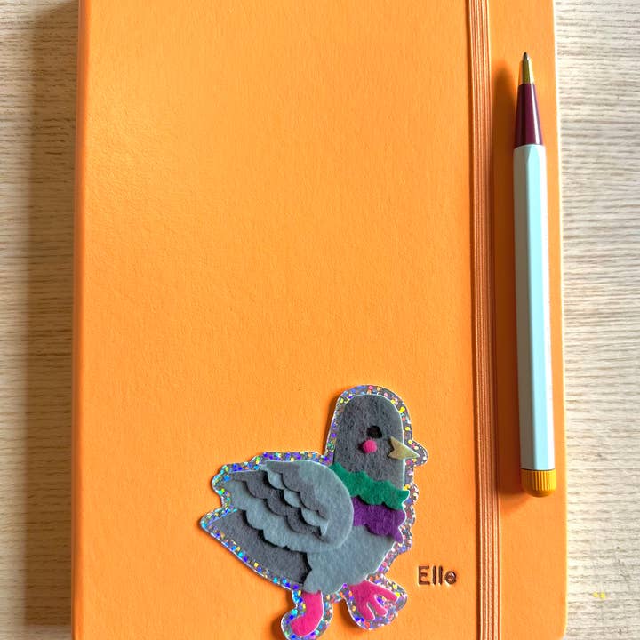 Shellflower - Wholesale Sticker - Pigeon Glitter Vinyl Sticker