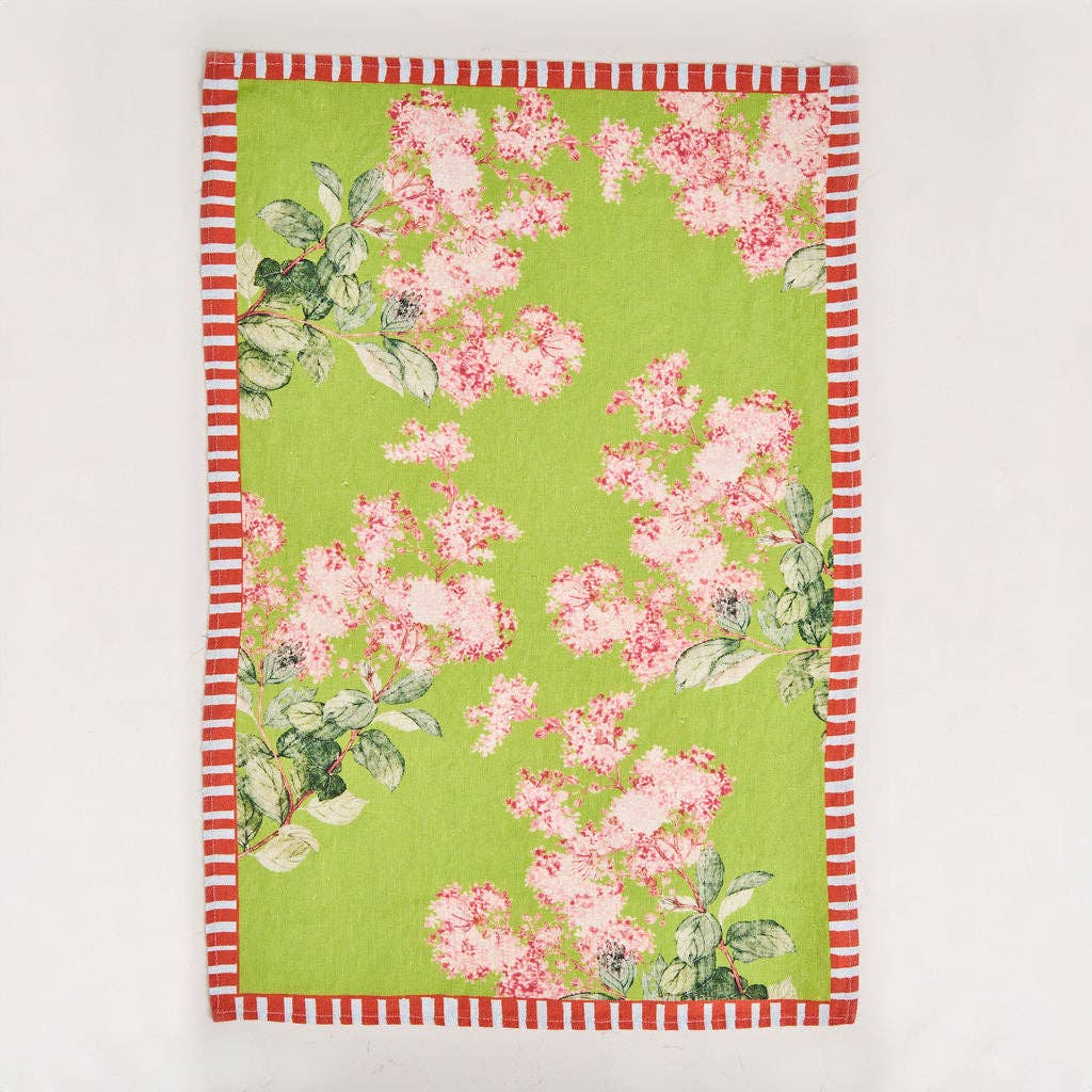 Tam Tam Paper & Cloth - Wholesale Tea towel - Tea Towel - Pure Linen - Hydrangea Green - Vibrant Kitchen Textile1