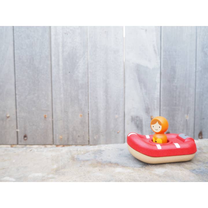 Little Concepts Distribution Ltd – wholesale Bath toy – Baby – Coast Guard Boat Wooden Bath Toy PlanToys1