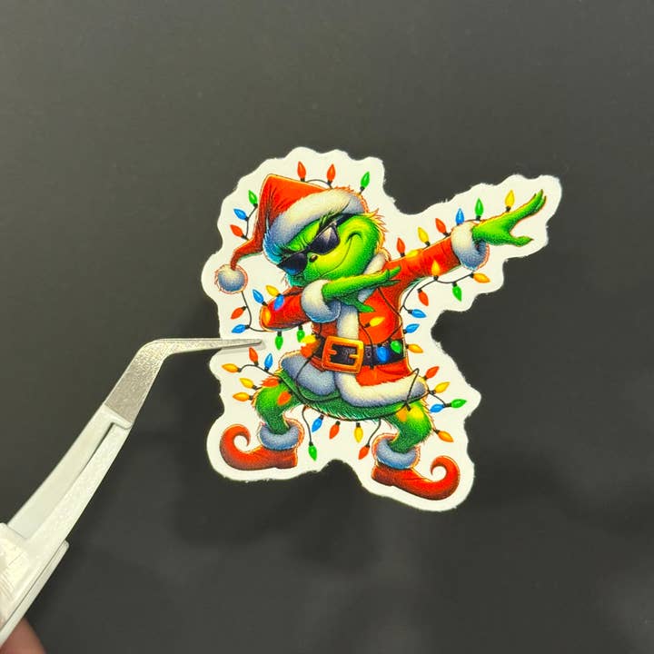 Upstate Design Decor - Wholesale Sticker - Grinch Dabbing Sticker – Funny Holiday Vinyl Decal 3