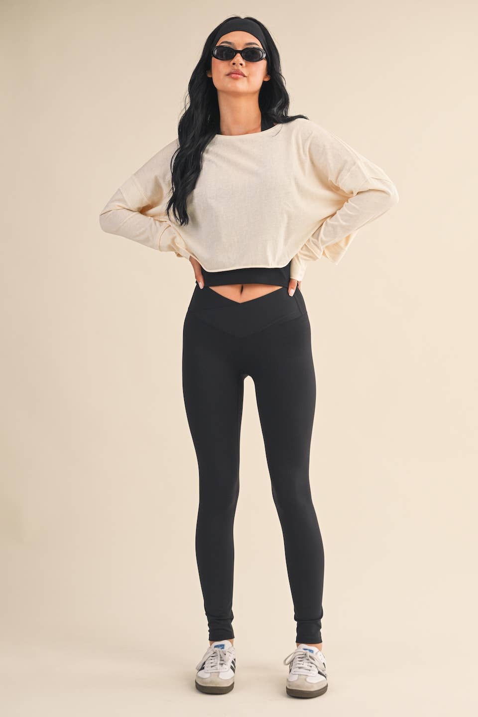 KIMBERLY C - Wholesale Athletic Top - Women's - Cotton Slub Cutout Back Long Sleeve Layering Top28