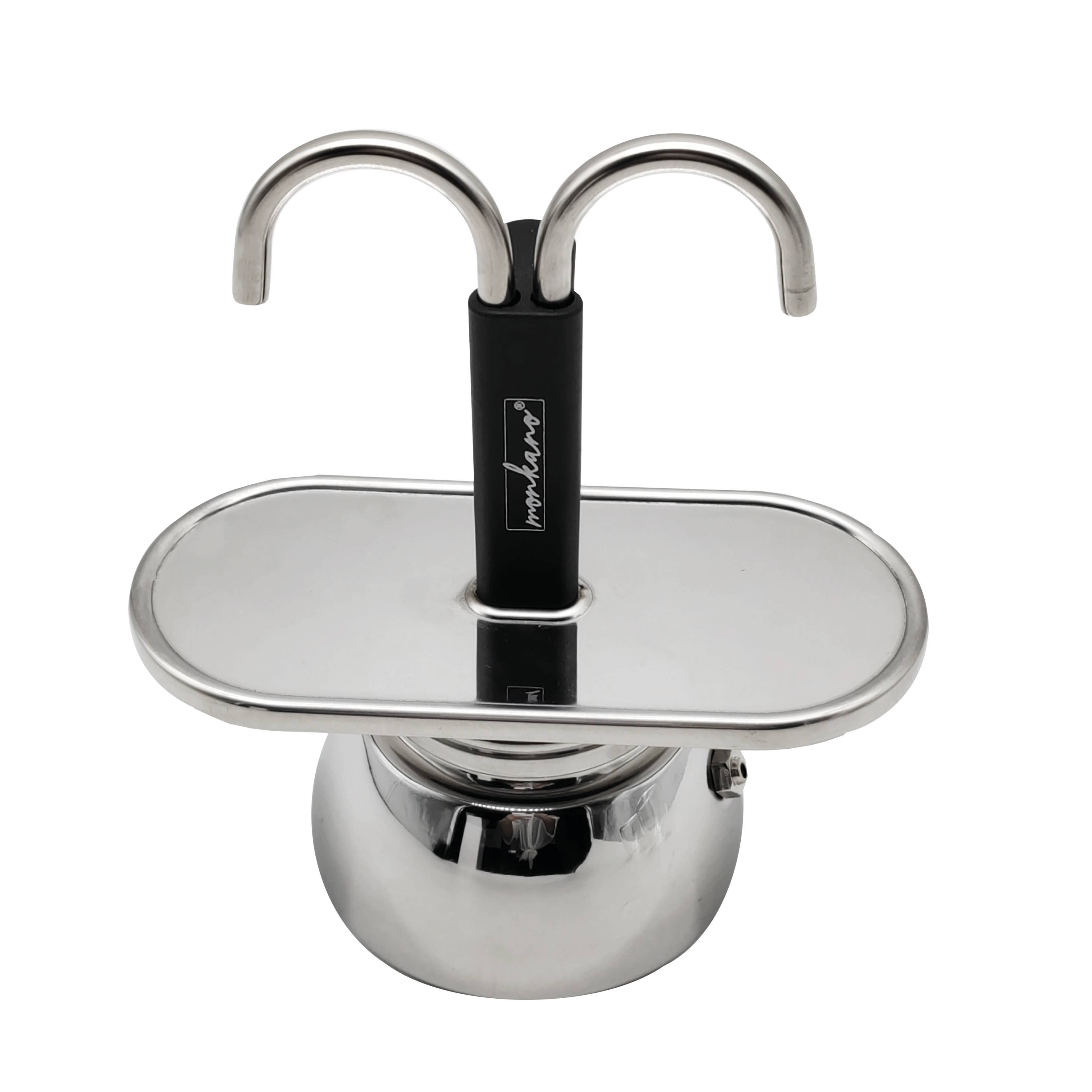 STS Stumpf GmbH / Monkano - Wholesale Coffee Machine - Herdkocher "Como" 2 Tassen Edelstahl incl. 2 Glas-Tassen1