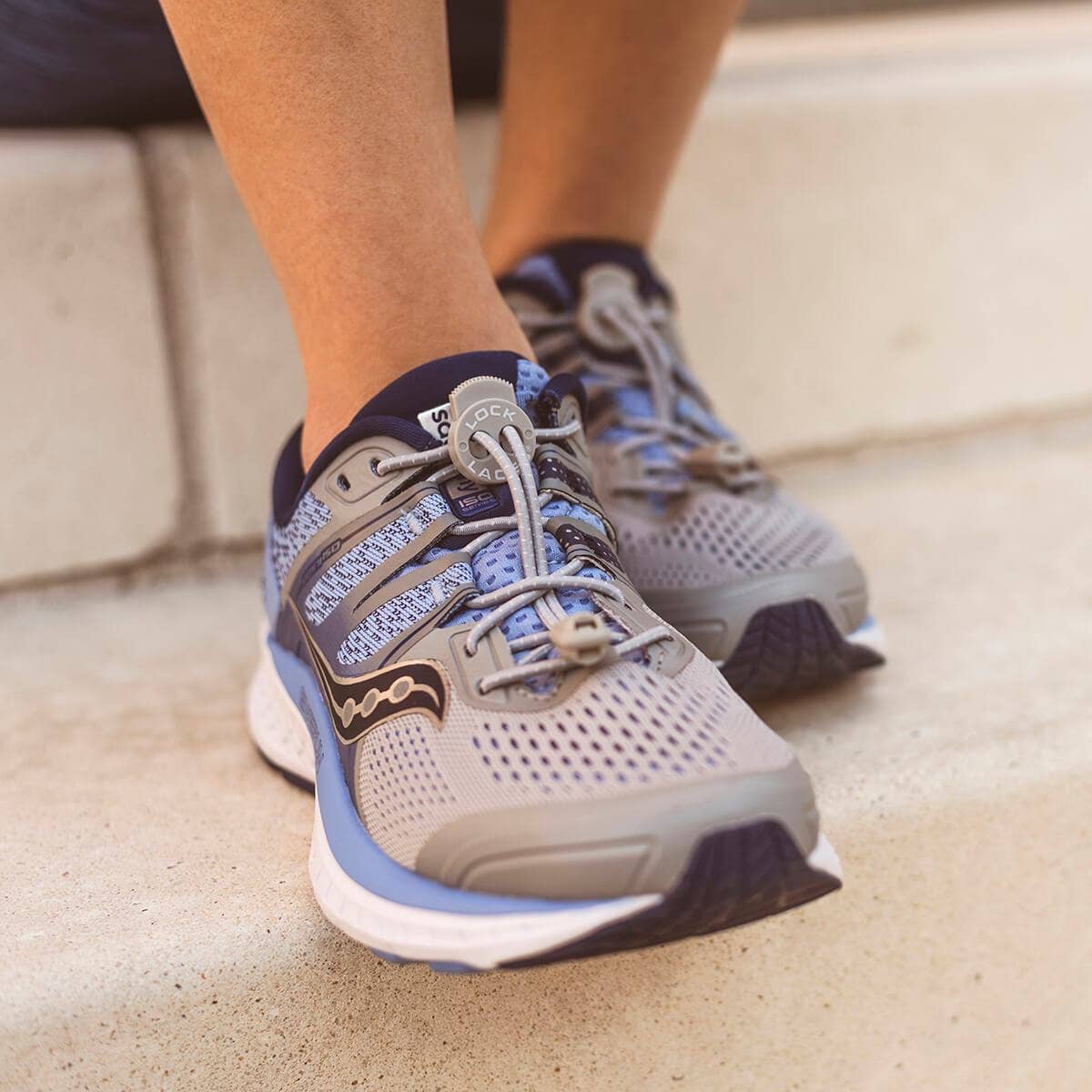 LOCK LACES - Vente Lacet – unisexe - Lacets unisexes élastiques Cool Grey2