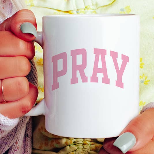Pray Pink - Tasse de Pâques avec Jésus chrétien KTJ07 pour la vente par House Of Rodan