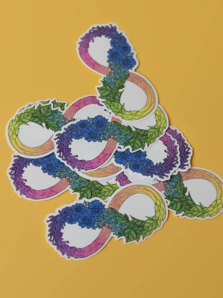 Neurodivergent Pride Sticker | Vinyl | Transparent for wholesale by Suzi Spooner Illustration