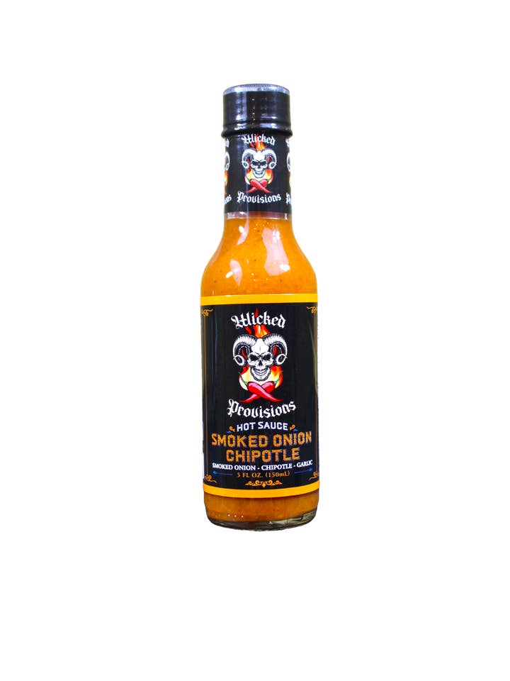 Wicked Provisions - Smoked Onion Chipotle Hot Sauce for wholesale by Chef Flaco's Gourmet Foods