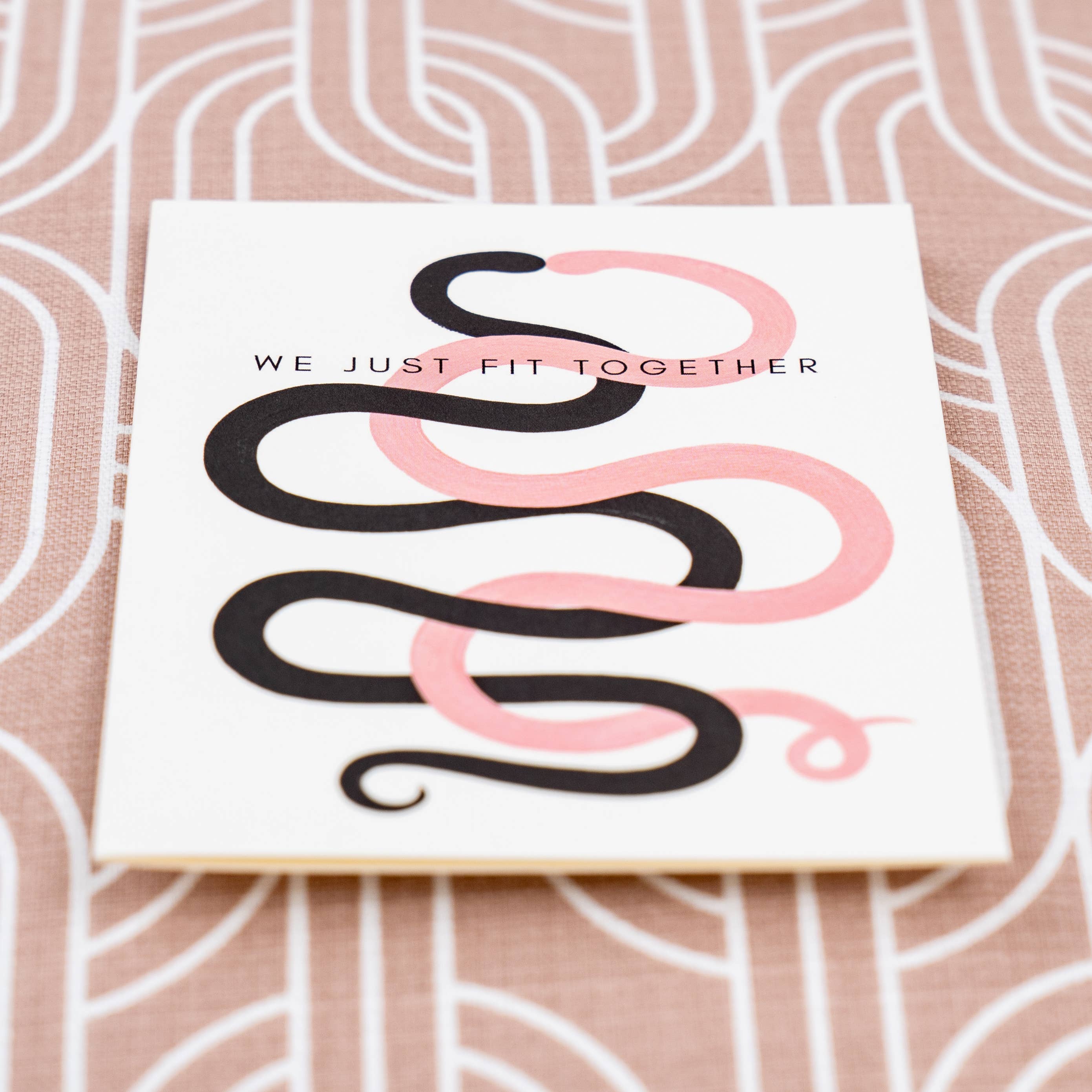 Girl w/ Knife – wholesale Love card – We Just Fit Together Greeting Card2