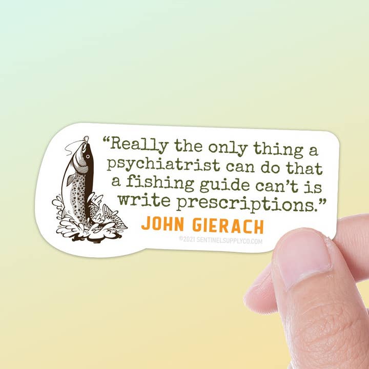 Fishing Guide Quote Sticker for Cooler, Thermos for wholesale by Sentinel Supply