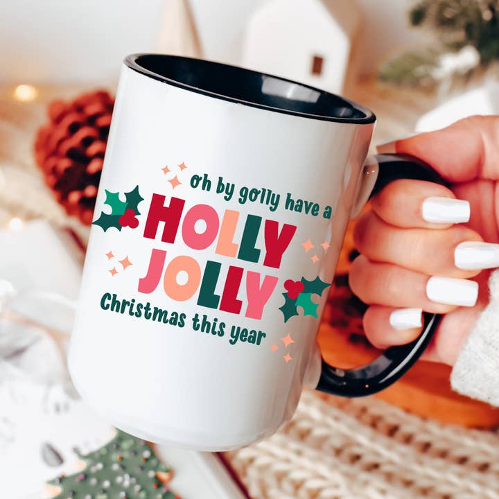 Have A Holly Jolly Christmas Mug for wholesale by Sunshine & Lemons Co.