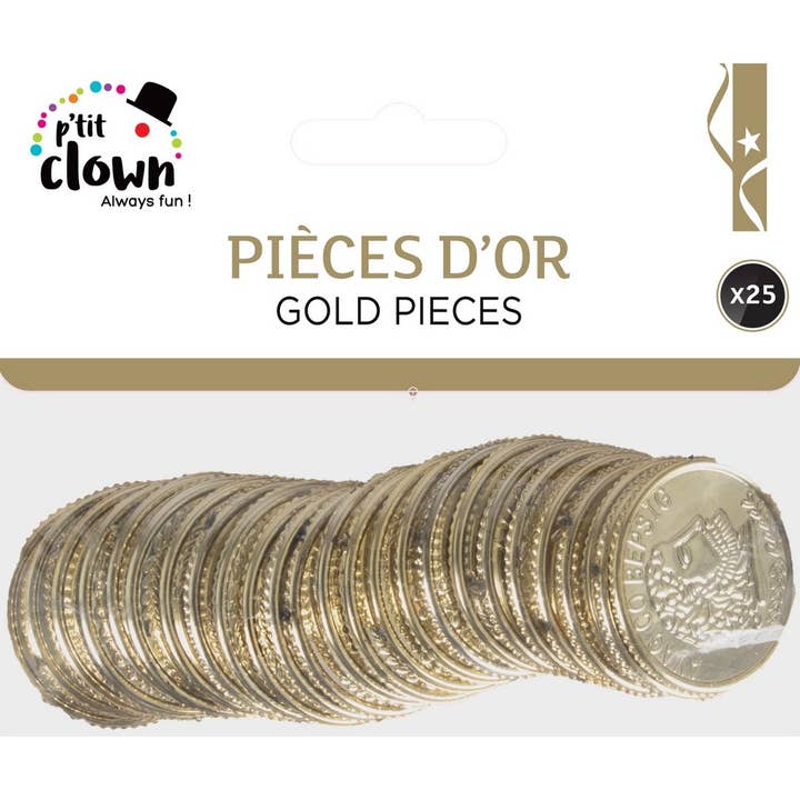 P'tit Clown - Wholesale Classic Toy - Kids - Gold Coins - Set of 25