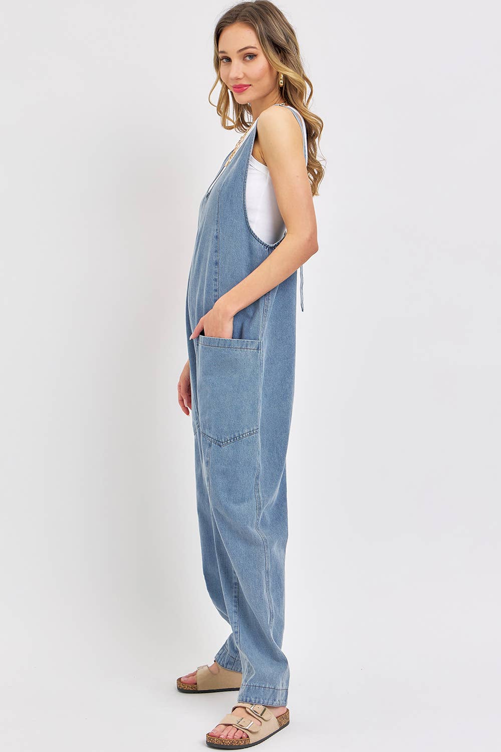 Sweet Lovely by Jen - Wholesale Jumpsuit - Women's - BESTSELLER ONE-AND-DONE DENIM JUMPSUIT23