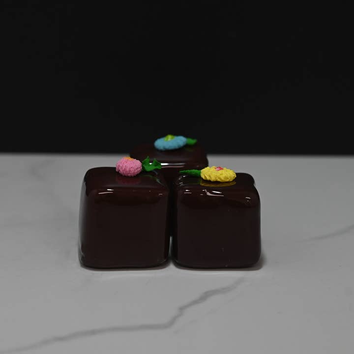 Just Dough It! Fake Foods - Wholesale Decorative Tabletop Object - Large Fake Chocolate Petit Fours - Set of 31