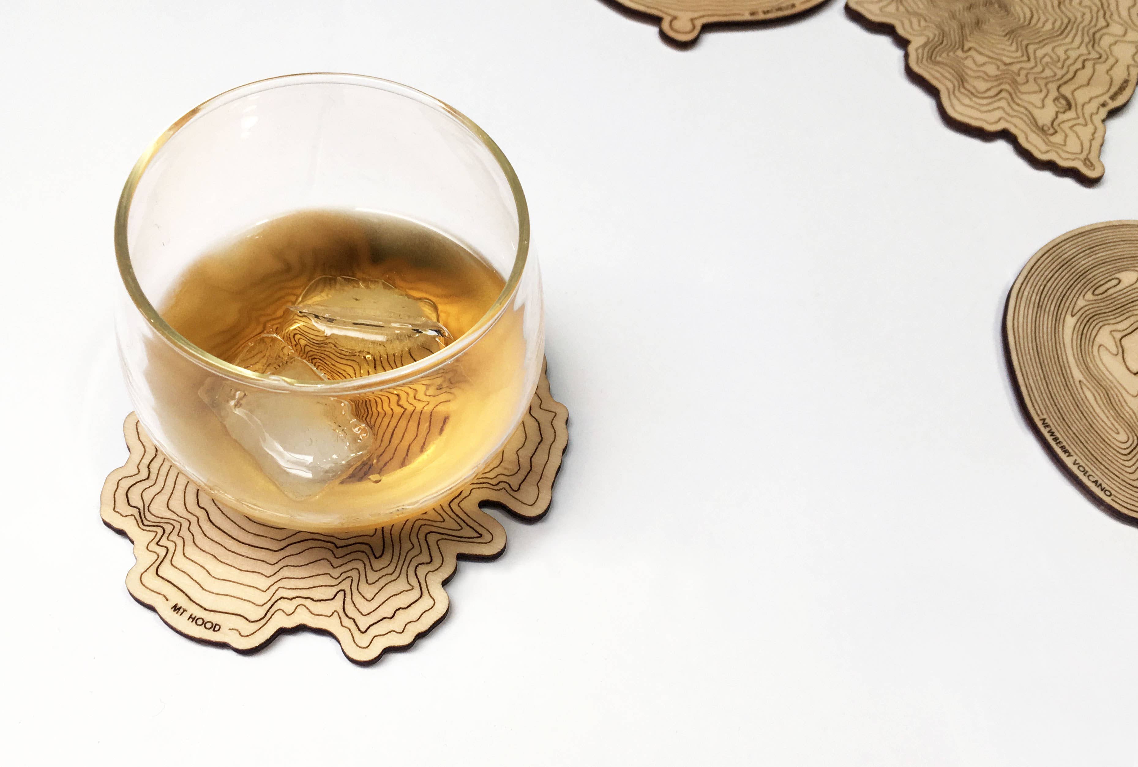 SML | Simple Modern Living - Wholesale Coasters - Mt Hood Topography Coaster - Single2