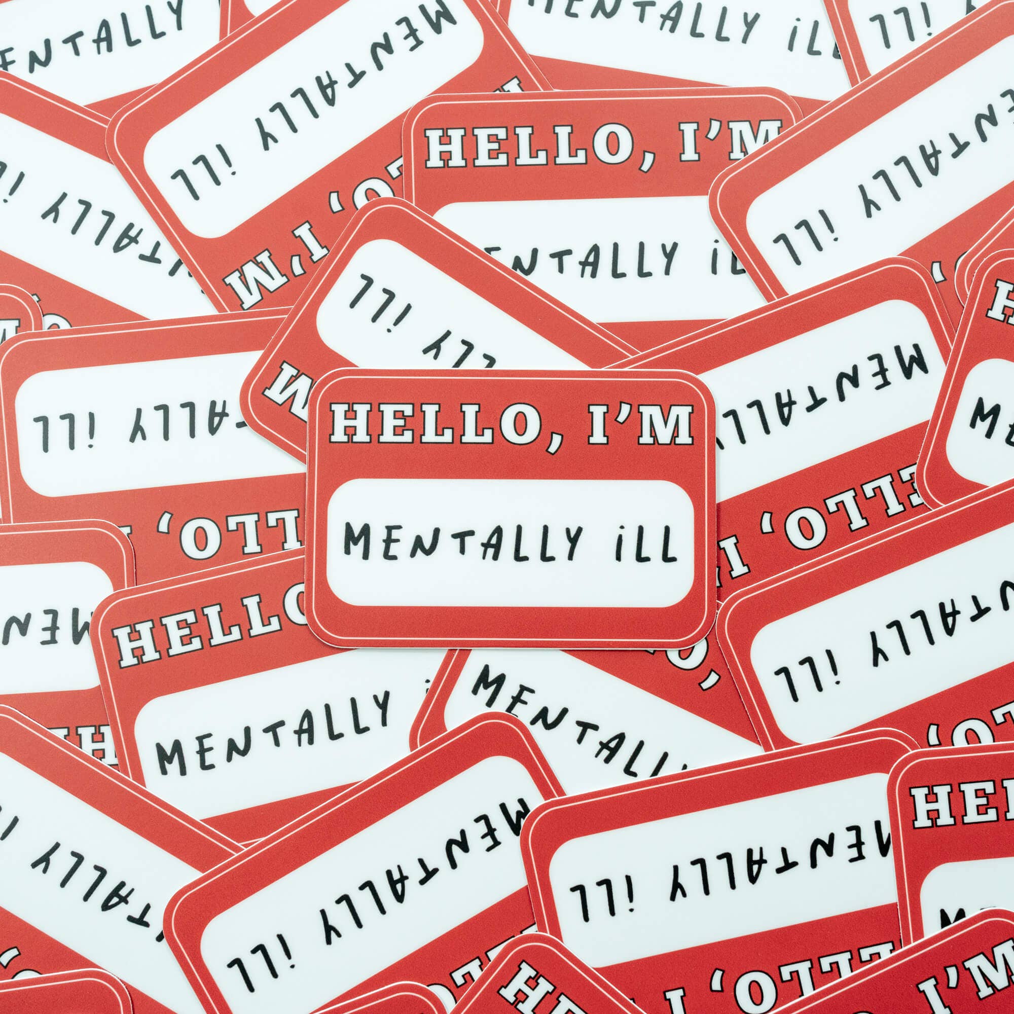 Moonmoli - Wholesale Sticker - Hello I'm Mentally Ill Funny Name Tag Vinyl Stickers7