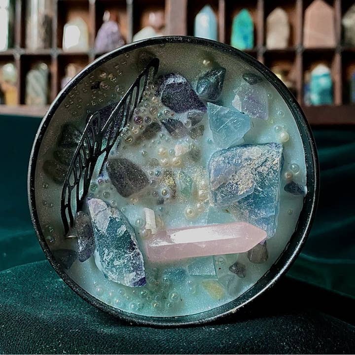 Pixie Dust Crystal Candle for wholesale by Planet Aries Candle Co