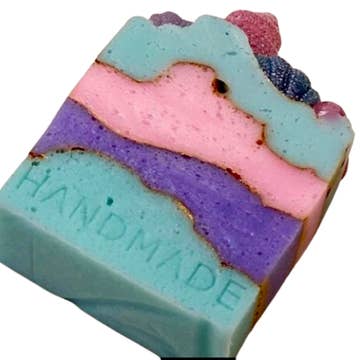 Priscila Leen Arts at Florida Soap Candle - Wholesale Bar Soap - The Mermaid Home Soap cold process handmade seashell fun4