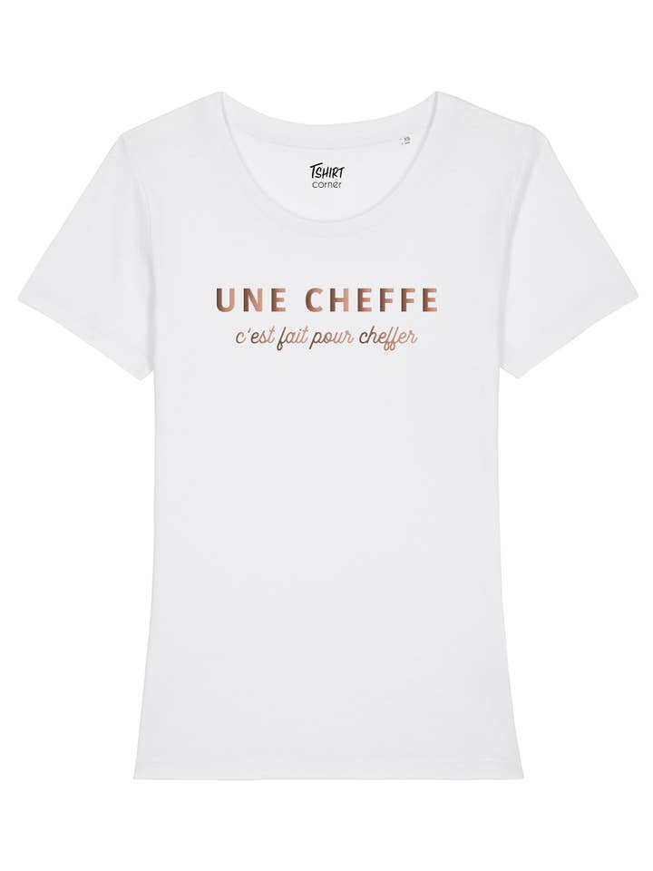 Une Cheffe pour Cheffer Women's T-Shirt - Rose Gold for wholesale by Tshirt Corner