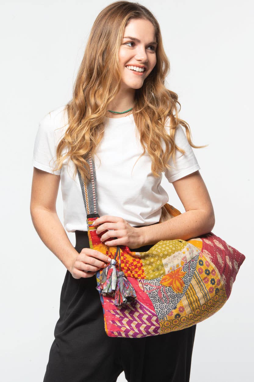 Sevya Handmade – Sacola - Mulher por atacado – Bolsas Hobo Kantha3