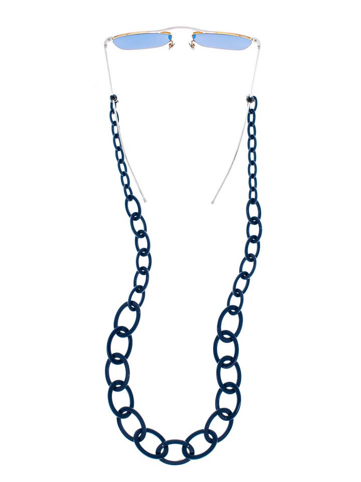 Smiley Chain | Marineblå | Brillekæde for engroshandel hos Orris London