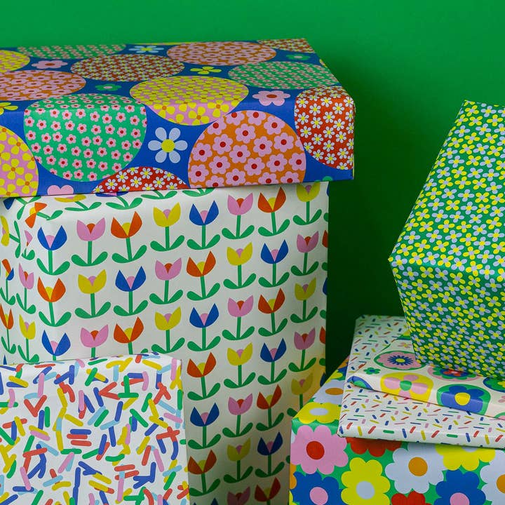 My Darlin' - Wholesale Flat Wrap - Round and Round The Garden Gift Wrap Sheets or Roll1