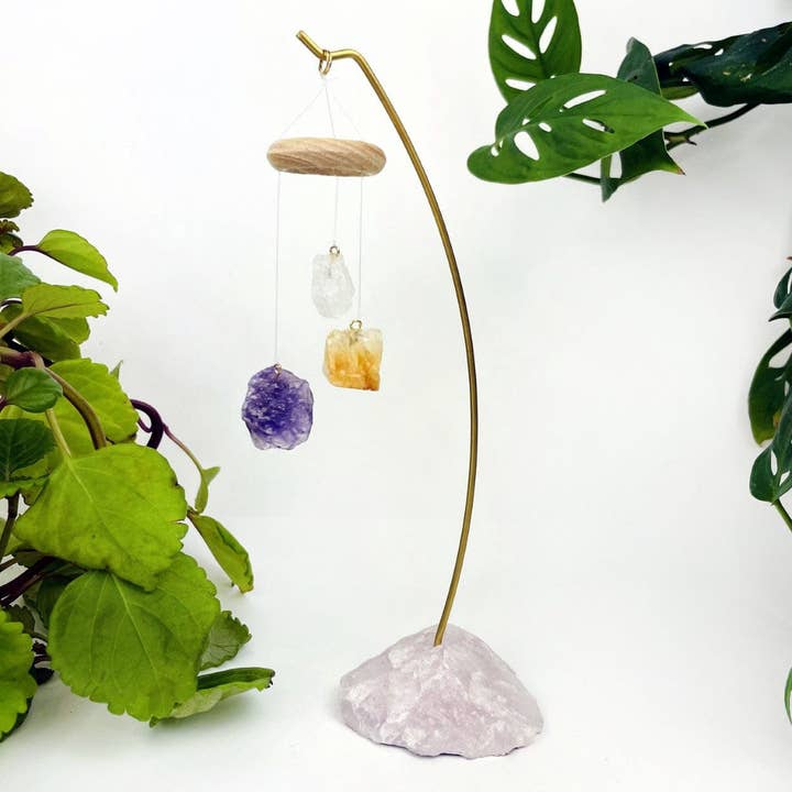 Rock Paradise – wholesale Wind chime – Crystal Eye Catcher Desktop Gemstone Wind Chimes5