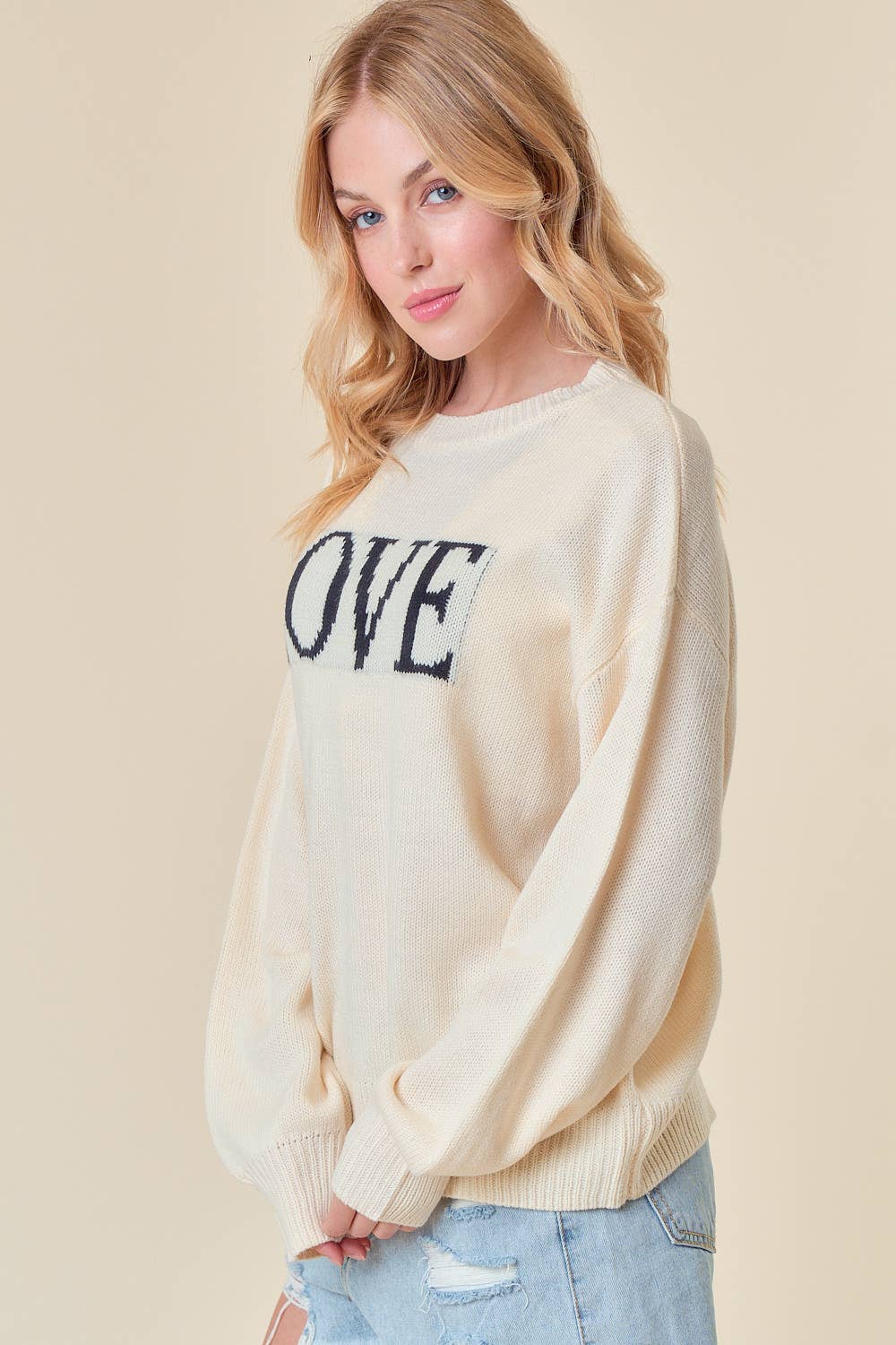 Doe and Rae - Wholesale Pullover-trui - Dames - Sweatshirt met lange mouwen van LOVE Embroidery - 44234T7