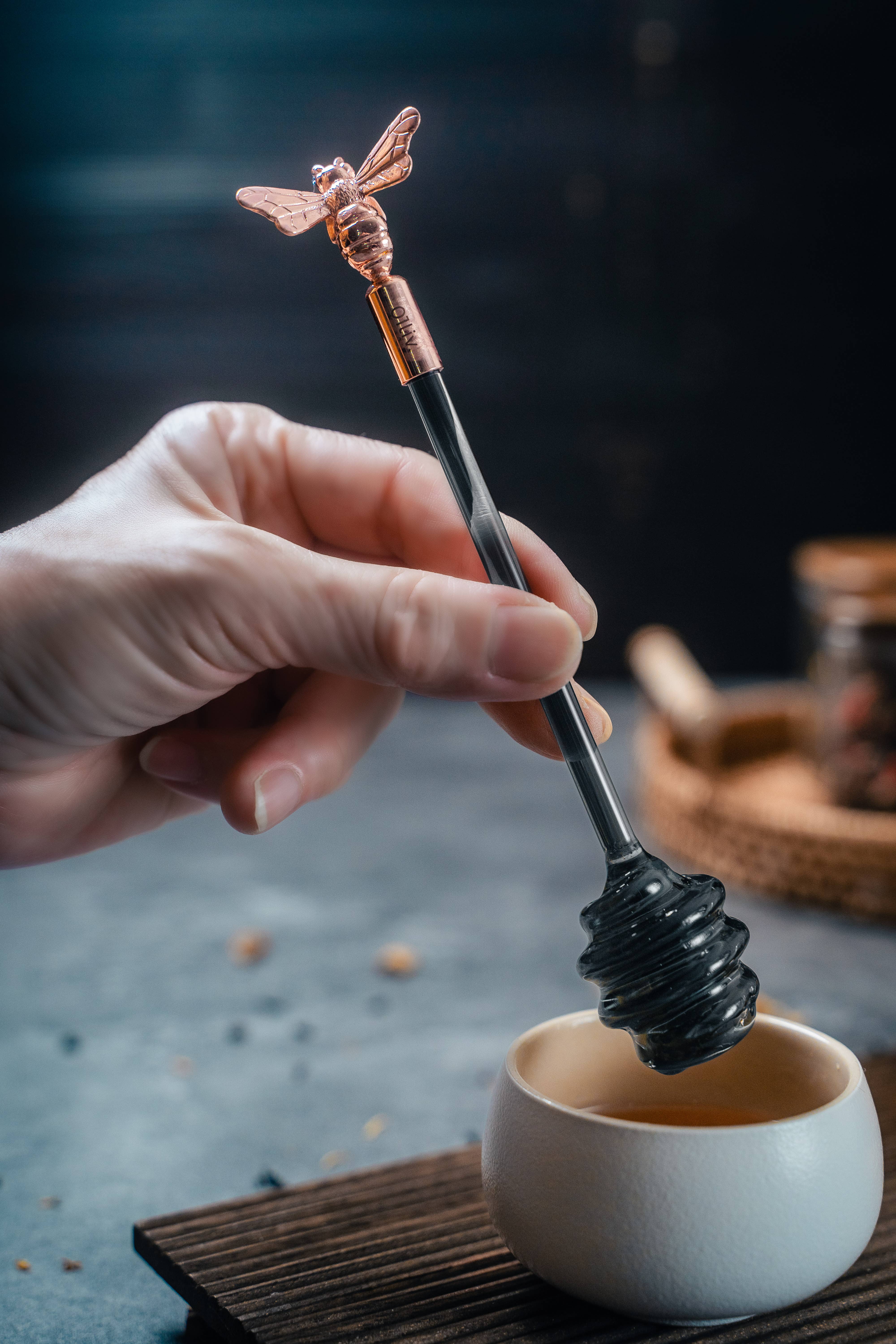 01living Ltd - Wholesale Honey Dipper - Glass Honey Dipper with Bee Head8