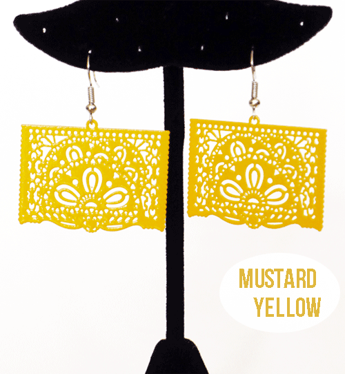 Xochico - Wholesale Dangle Earrings - Papel Picado style "Ala" Earrings2