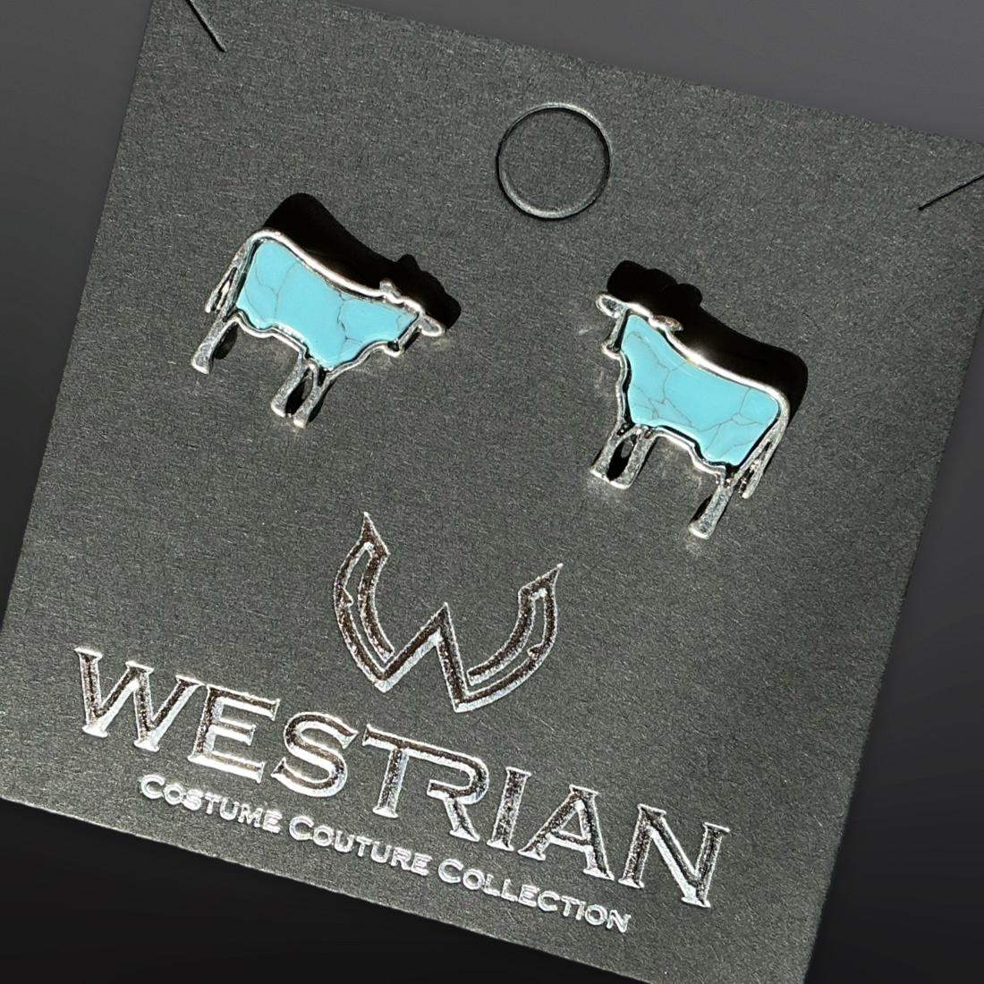 Westrian International - Wholesale Stud/Post Earrings - Farm Animal Faux Turquoise Earrings Cow Horse Pig Goat0