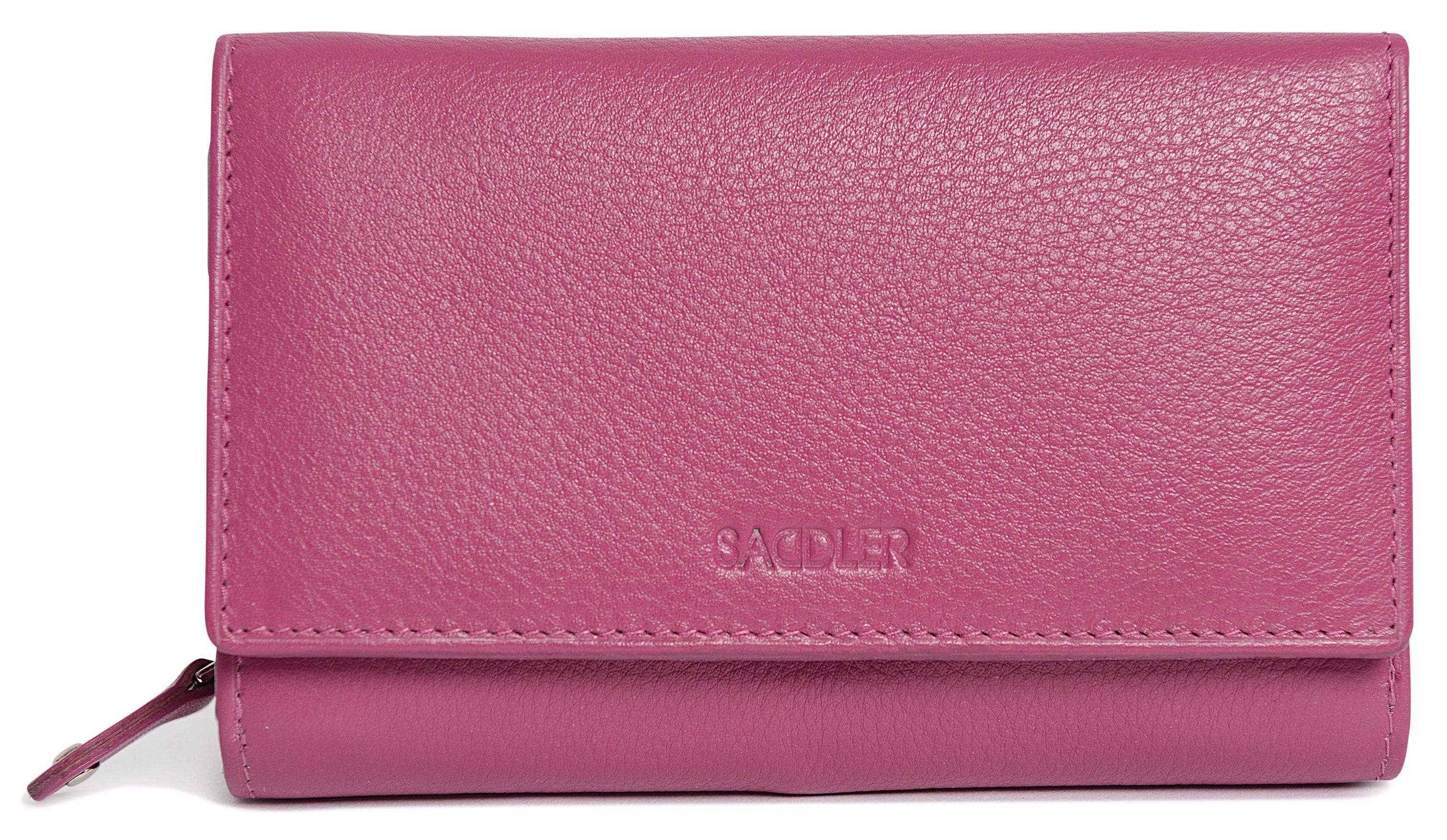 SADDLER - Wholesale Wallet - Women's - Compact Trifold Leather Purse "Eleanor" – Handmade by Saddler | RFID Protected & Gift Boxed | 10 Card Slots & Rear Zip Coin Pocket23