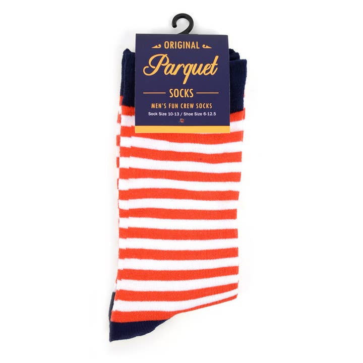 Selini New York - Vente Chaussettes – homme - Chaussettes fantaisie à rayures rouges et blanches pour hommes - NVS18193