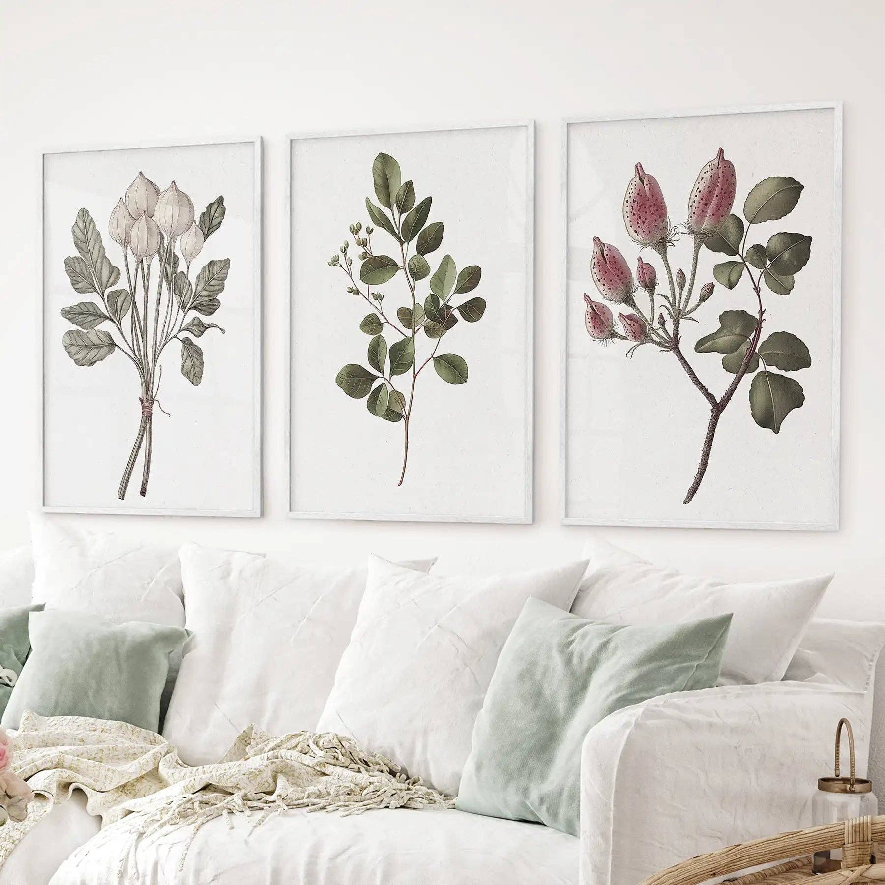 PrintSets.com - Wholesale Gallery Wall Set - Rustic Botanical Print. Vintage Flowers Wall Art6