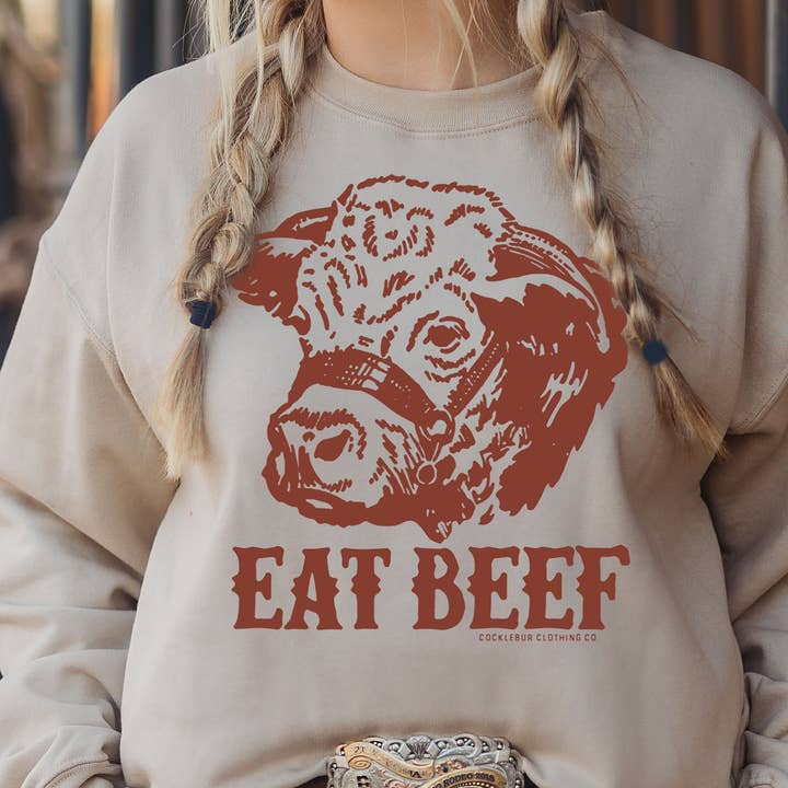 Eat Beef Hereford - Sweatshirt for wholesale by Cocklebur & Co.