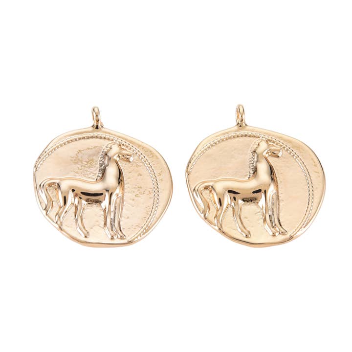 Gold Spirit of the West Horse Charm for wholesale by The Charm Bar Company