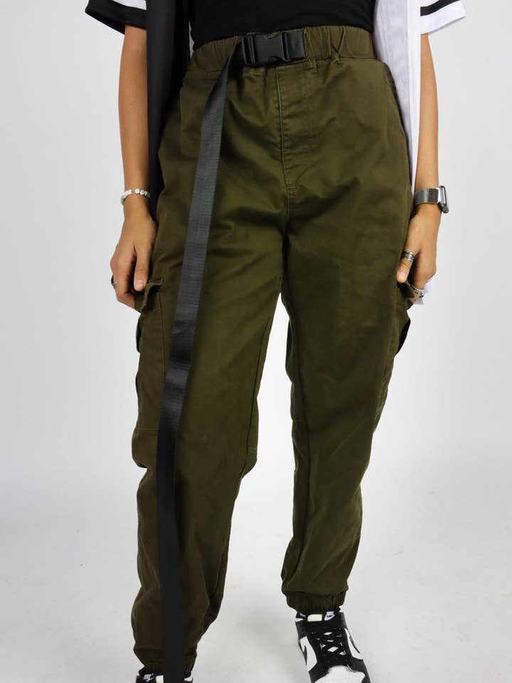 Olive Cargo Pants for wholesale by One Pulse Collective