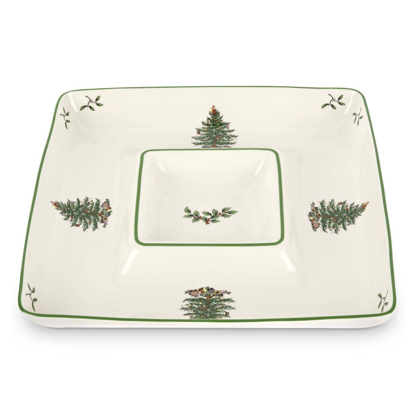 Portmeirion, Spode, Pimpernel, Nacthmann, Wrendale Designs - Wholesale Serve Bowl - Spode Christmas Tree Square Chip & Dip0