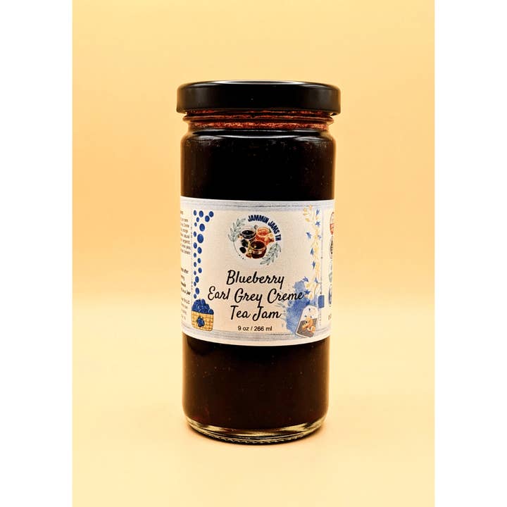 Blueberry Earl Grey Creme Tea Jam for wholesale by Jammin Jams TN LLC