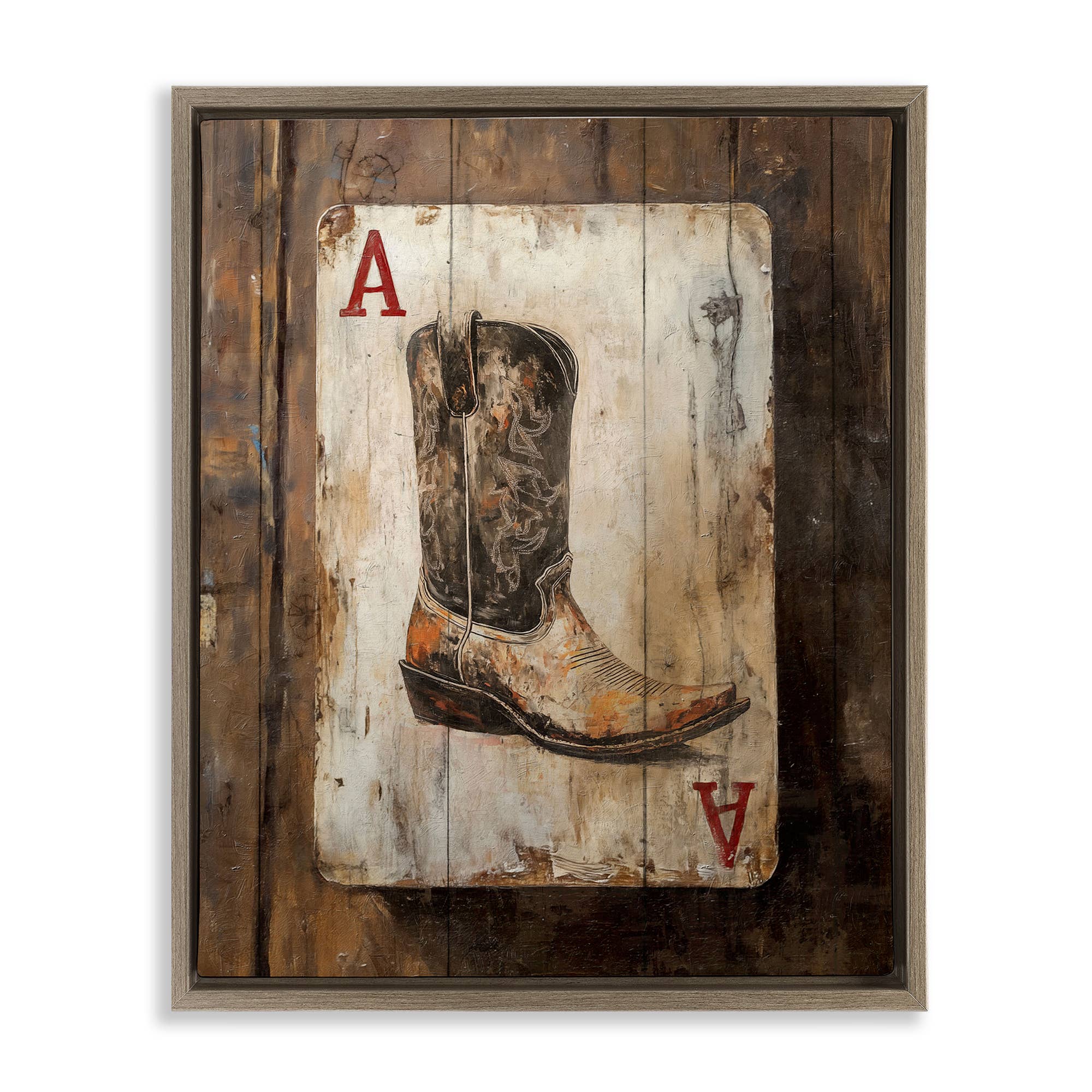 Stupell Industries - Wholesale Wall Sign - Western Rustic Playing Card - Framed Wall Art23