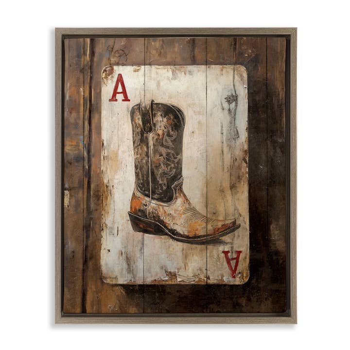 Stupell Industries - Wholesale Wall Sign - Western Rustic Playing Card - Framed Wall Art23