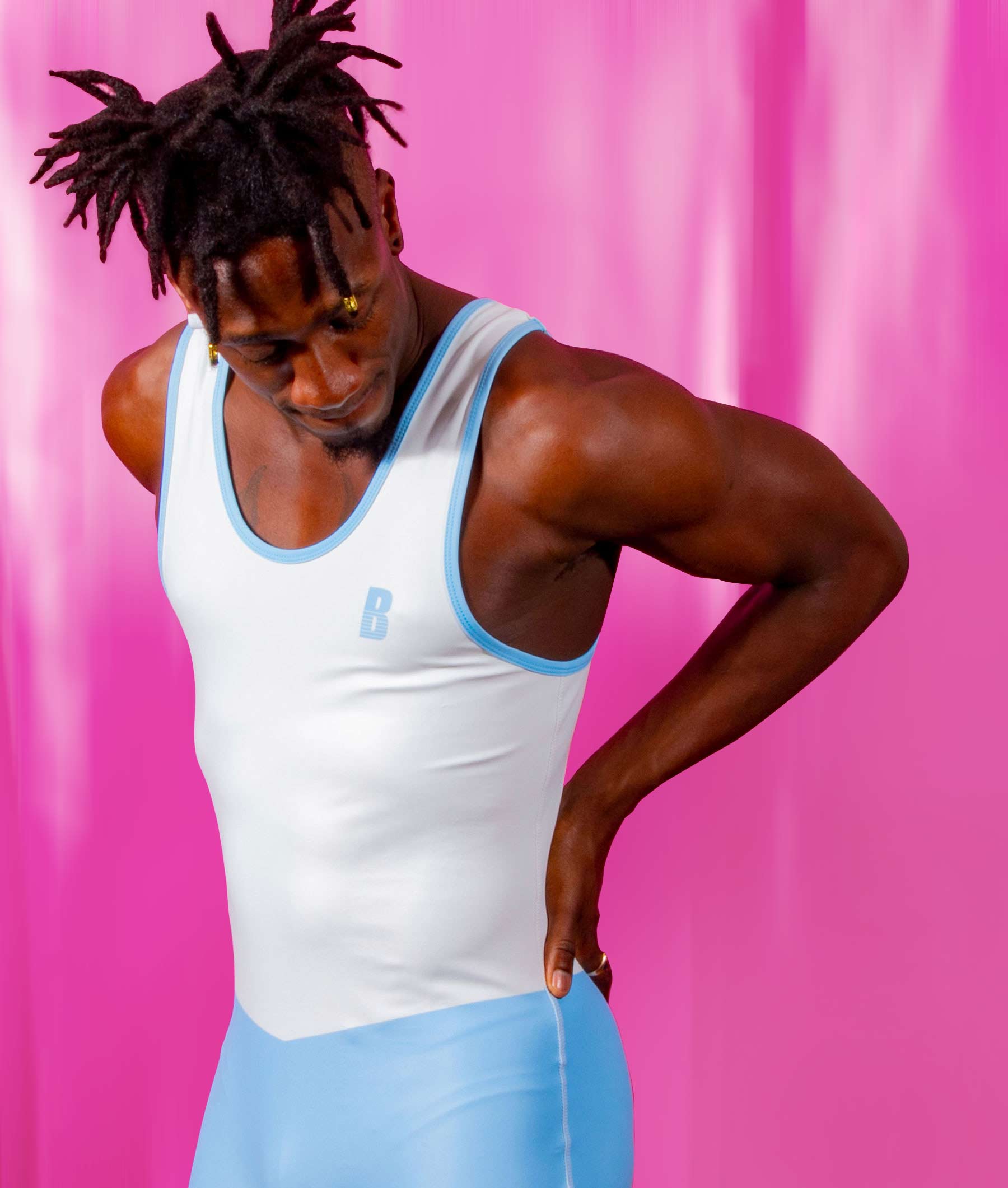 babes.land - Wholesale Athletic Shorts - Women's - BABES SINGLET BLUE1