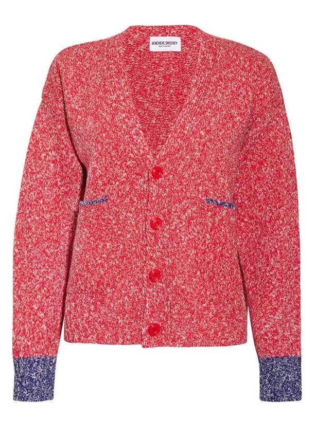 Lea Cardigan Strukturierte Lammwolle Rosa für den Großhandel von Genevieve Sweeney