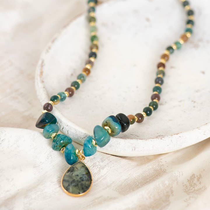 The Emerald Enchantment Necklace for wholesale by Wild Spirit London