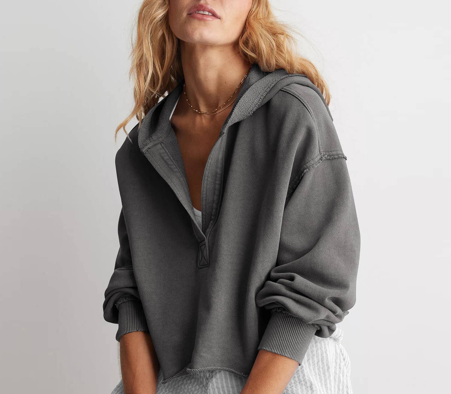 Rosa Clothing - Wholesale Sweatshirt - Women's - Women’s Casual Pullover Hoodie Crop Sweatshirt7