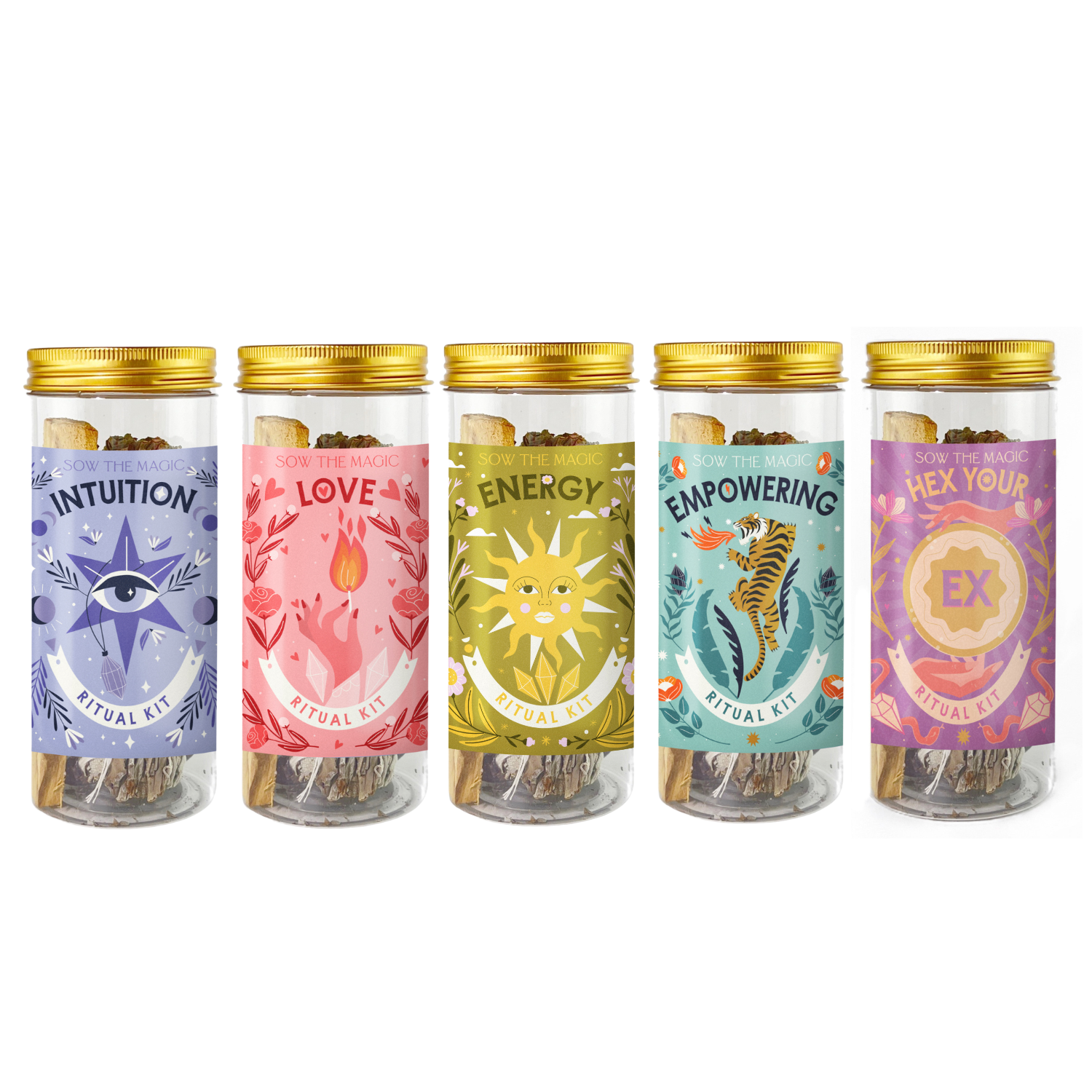 Sow the Magic - Venta al por mayor Artículo de meditación - Kit ritual fortalecedor con obsidiana, Palo Santo y salvia5