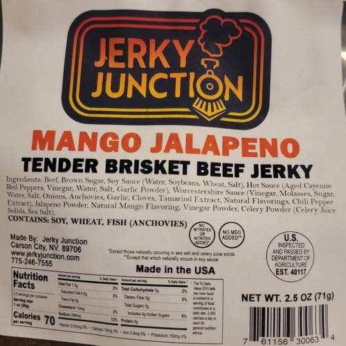 Long Beach Exotic Jerky – wholesale Jerky – Mango Jalapeno Beef Jerky by Jerky Junction 1