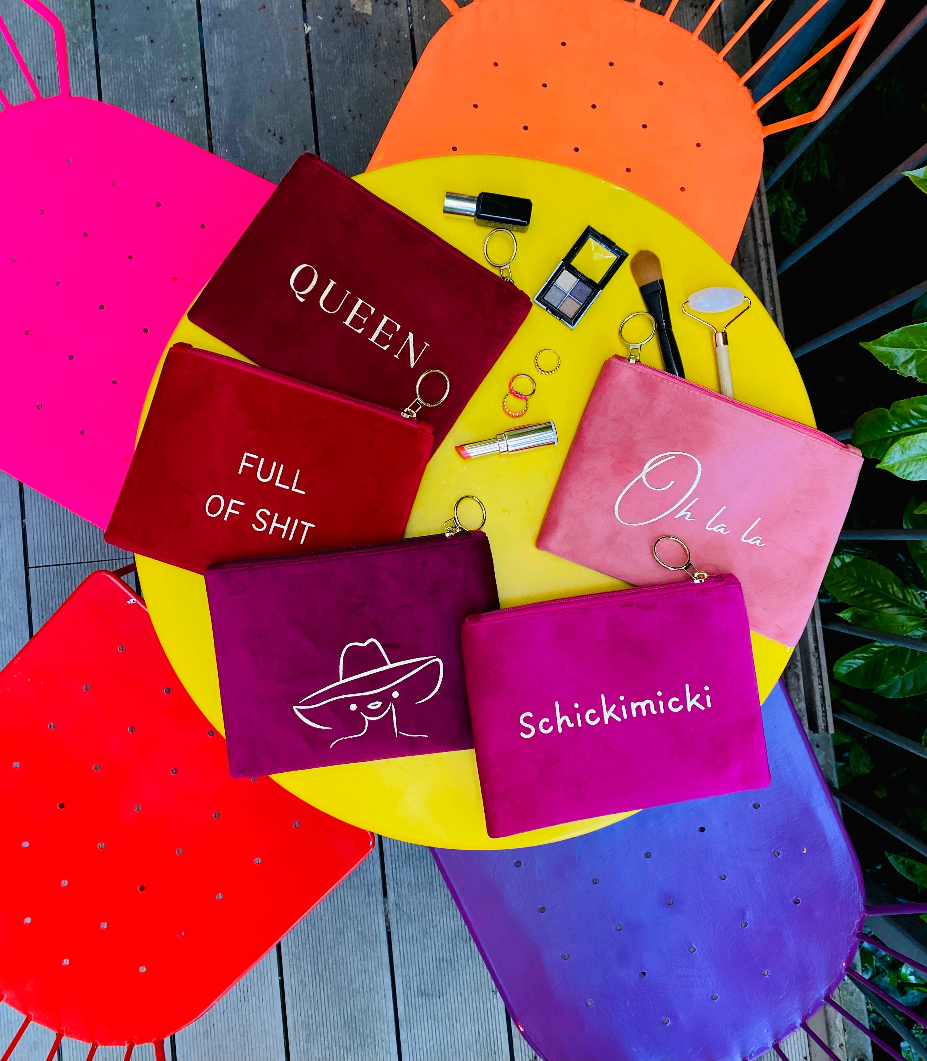 Herzilein-Wien GmbH - Venta al por mayor Bolsa para maquillaje - Bolsa de Navidad de Terciopelo para Coche - Neceser de Mujer6