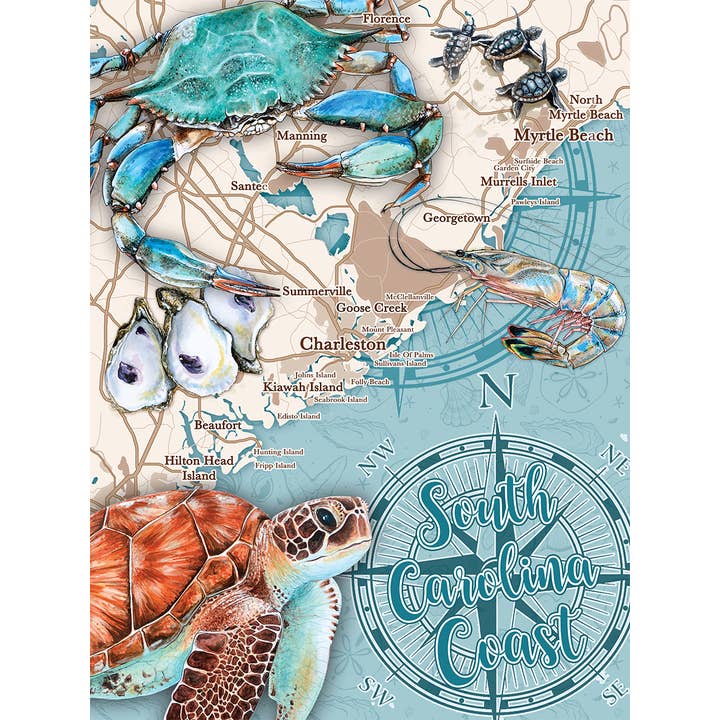 South Carolina Coast Puzzle for wholesale by Heritage Puzzle