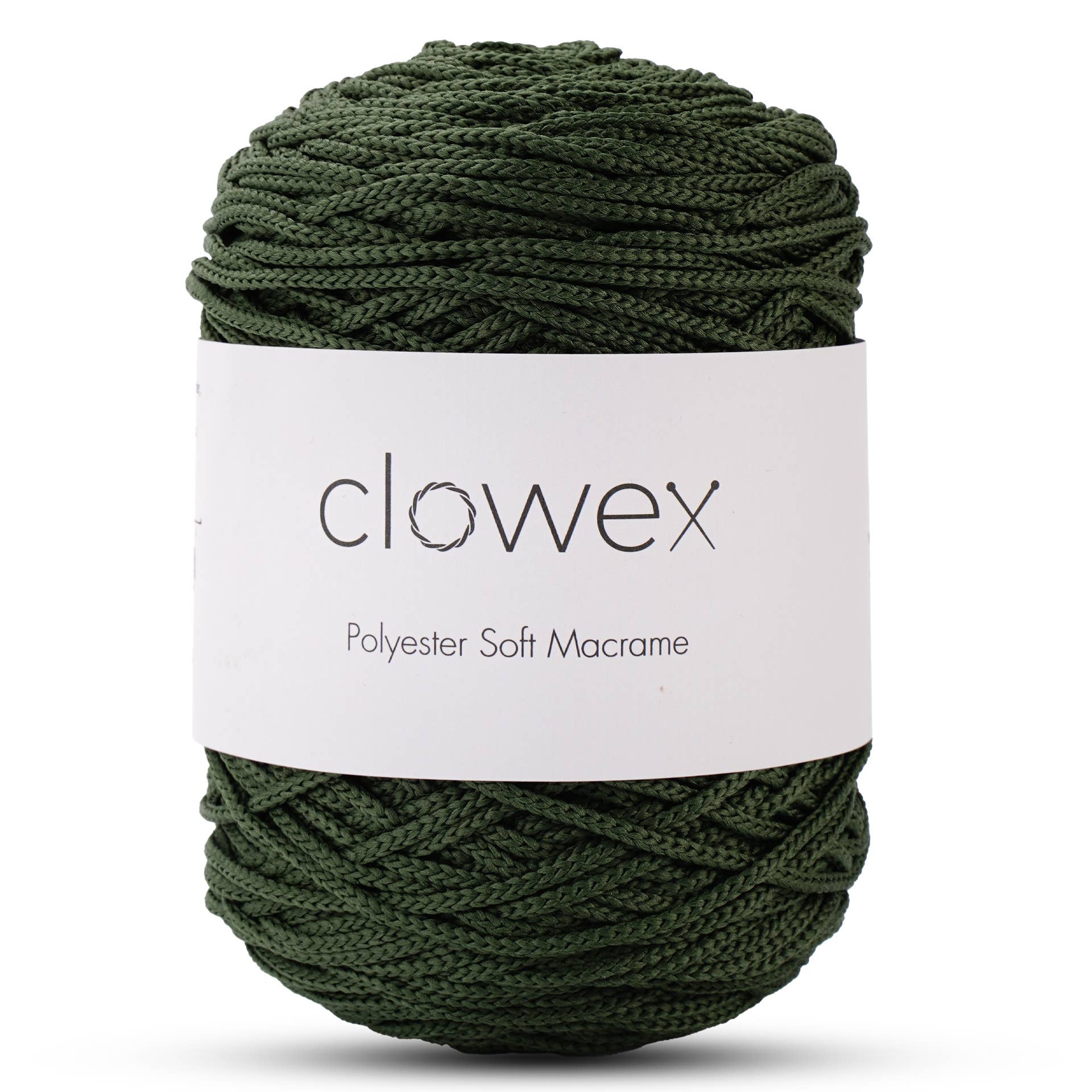 Clowex Textile LLC - Vente Fils à tricoter - Corde Macramé Douce en Polyester 2,5 mm, Fil de Corde Tressé Coloré40